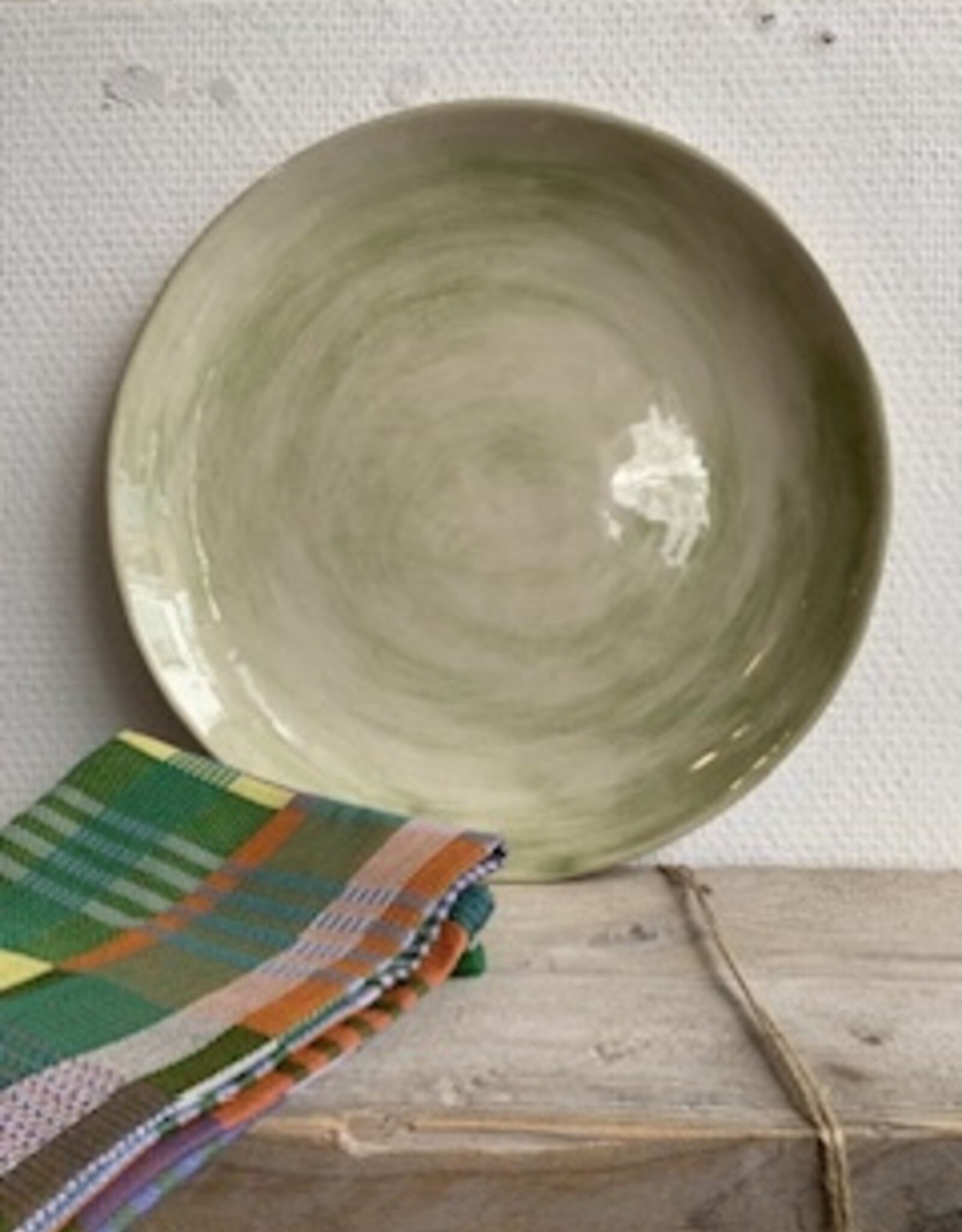 Wonki Ware Dinner plate 31 cm lichtgroen - Wonki Ware