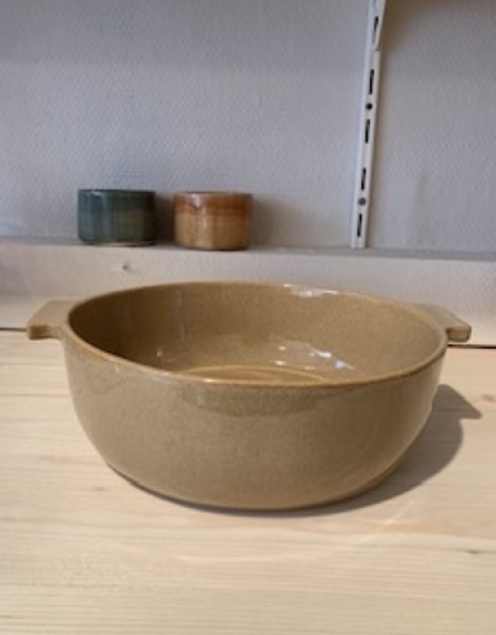 Gres Novo Rnnde Stoere Ovenschaal  24 cm - café