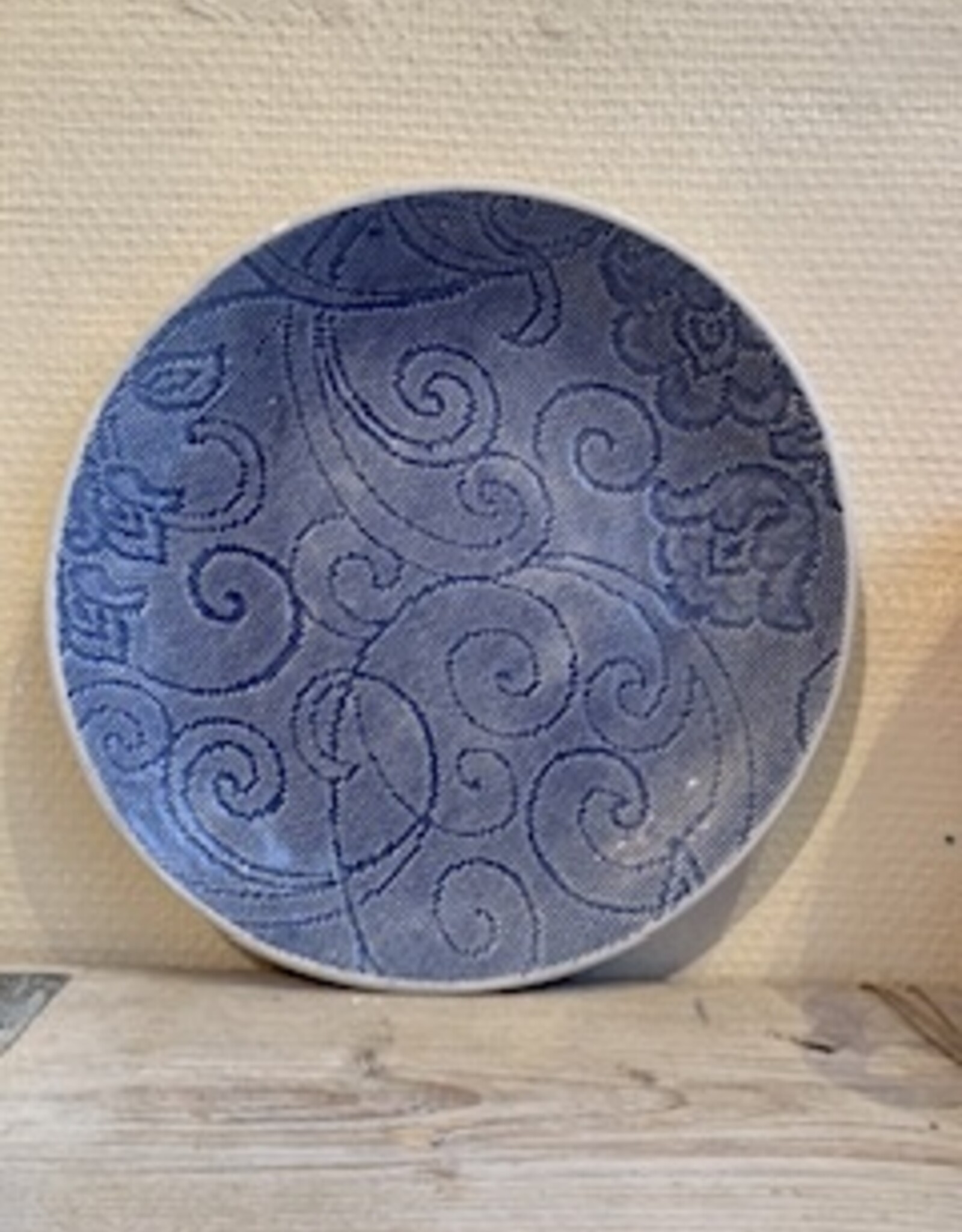 Wonki Ware Dinner plate 26 cm - blue design
