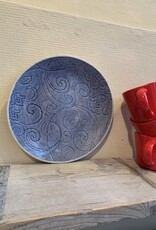 Wonki Ware Dinner plate 26 cm - blue design