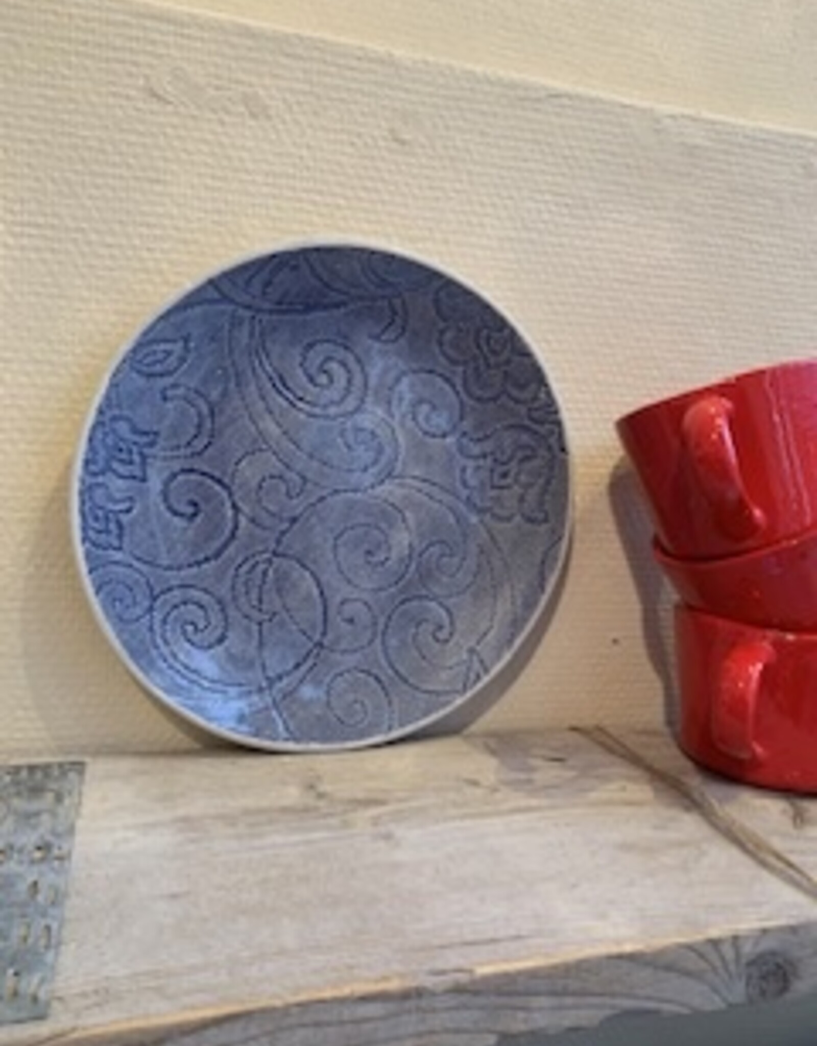 Wonki Ware Dinerbord 26 cm - blauw design