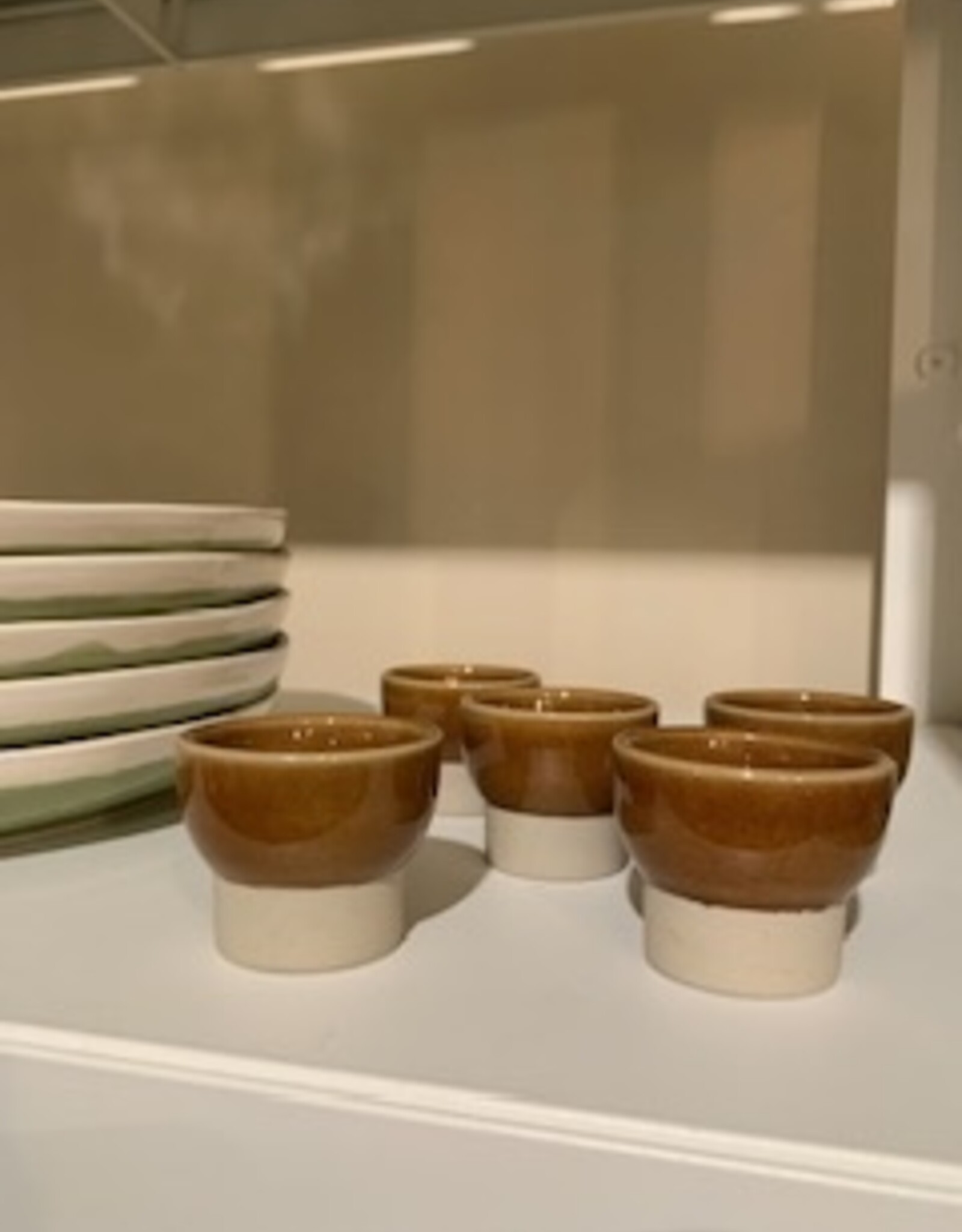 Onomao Eierdop terra ochre - set van 2