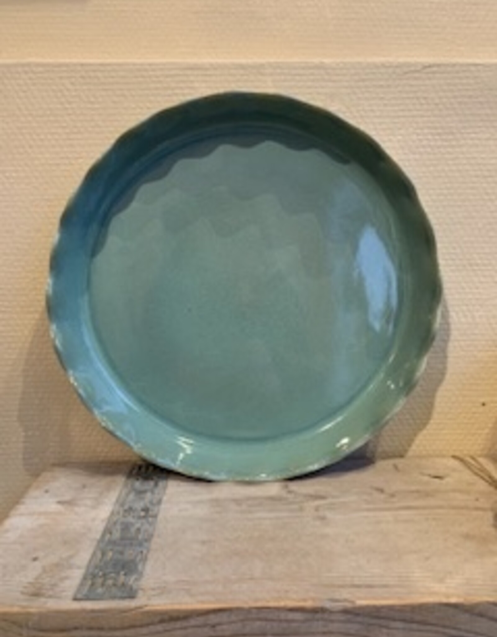 Gres Novo Oven dish cake-quiche  32 cm  emeraude bleue