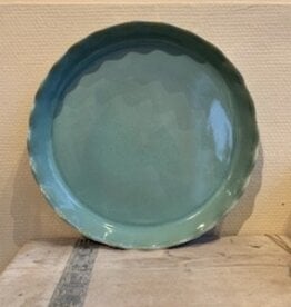 Gres Novo Oven dish cake-quiche  32 cm  emeraude bleue