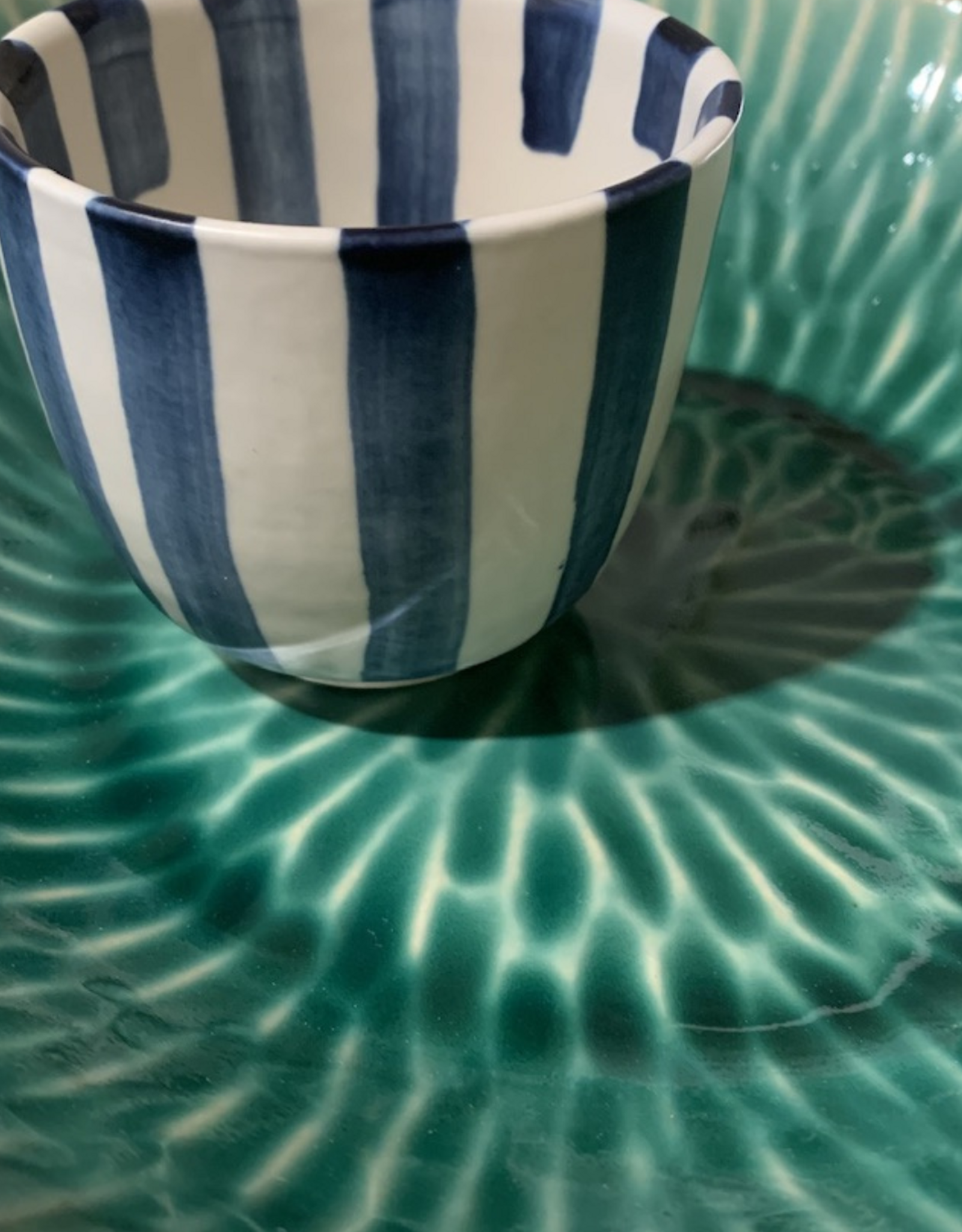 Onomao Koffiebeker gestreept