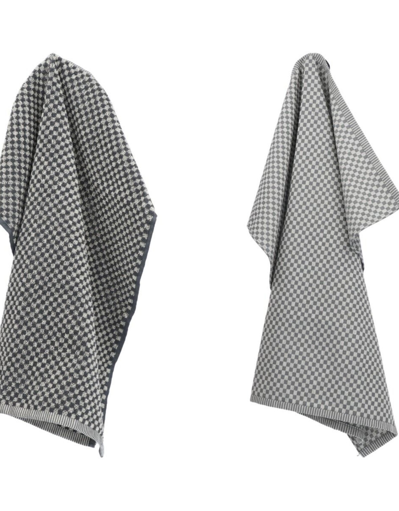 Bunzlau Castle Kitchen and towel Small checks anthracite