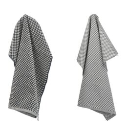 Bunzlau Castle Kitchen and towel Small checks anthracite