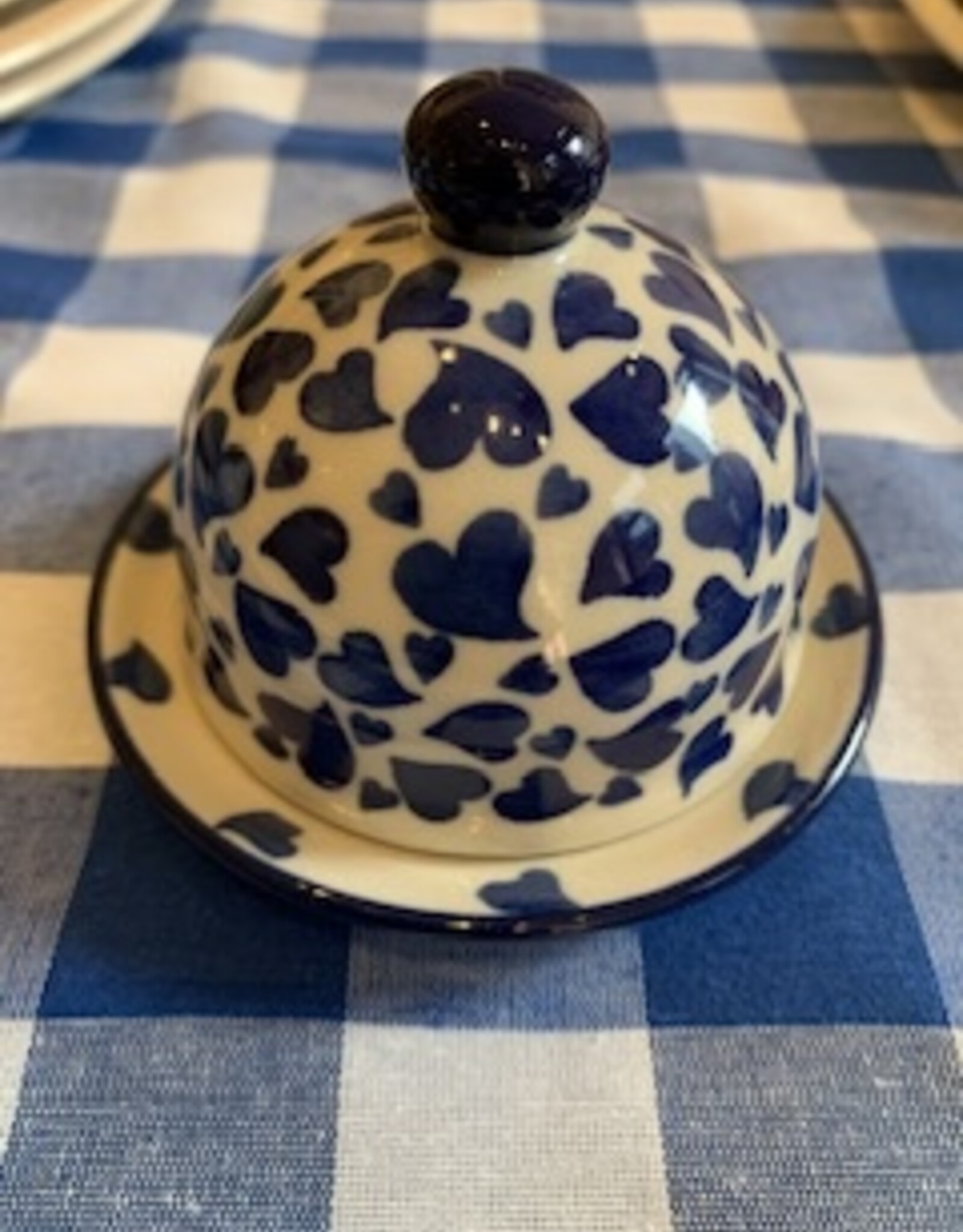 Bunzlau Castle Butter dish round