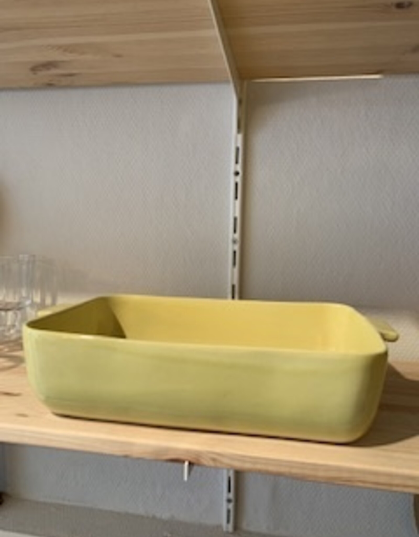 Gres Novo Ovenschaal rechth. aqua limon