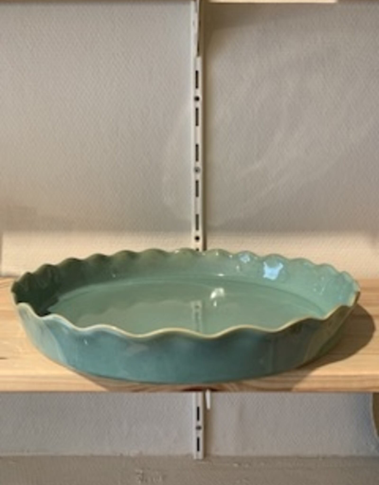 Gres Novo Oven dish cake-quiche  32 cm  emeraude bleue