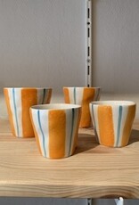 Duro Beker Vitamina - turkoois & orange streep