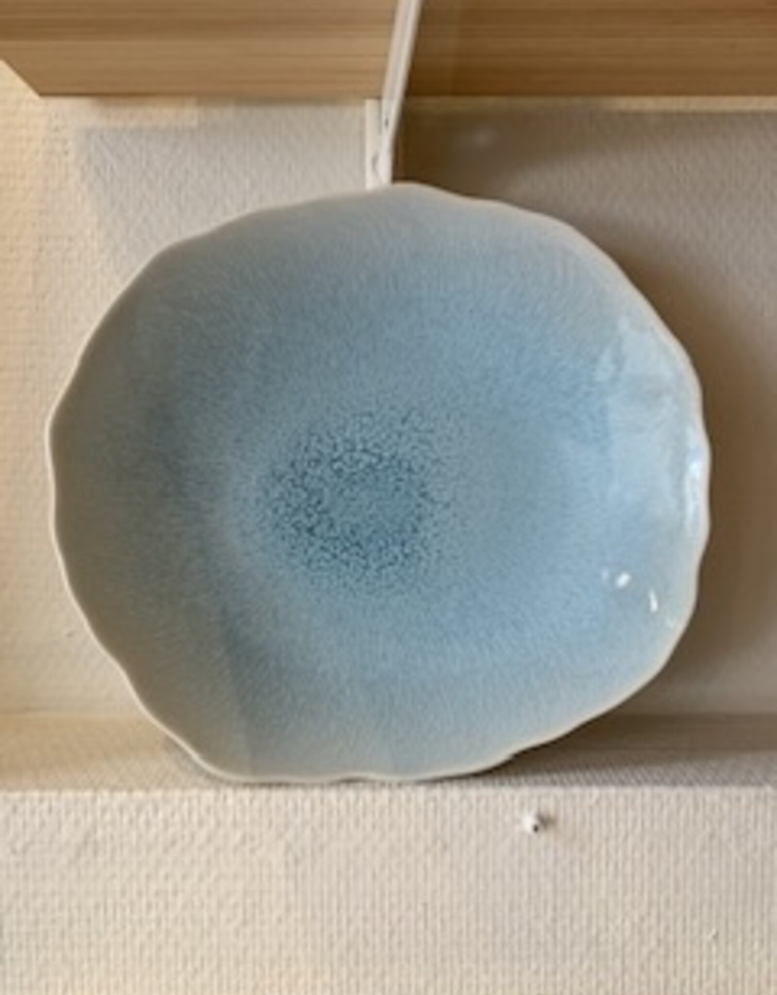 Jars Céramistes Dinner plate Plume - blue atoll