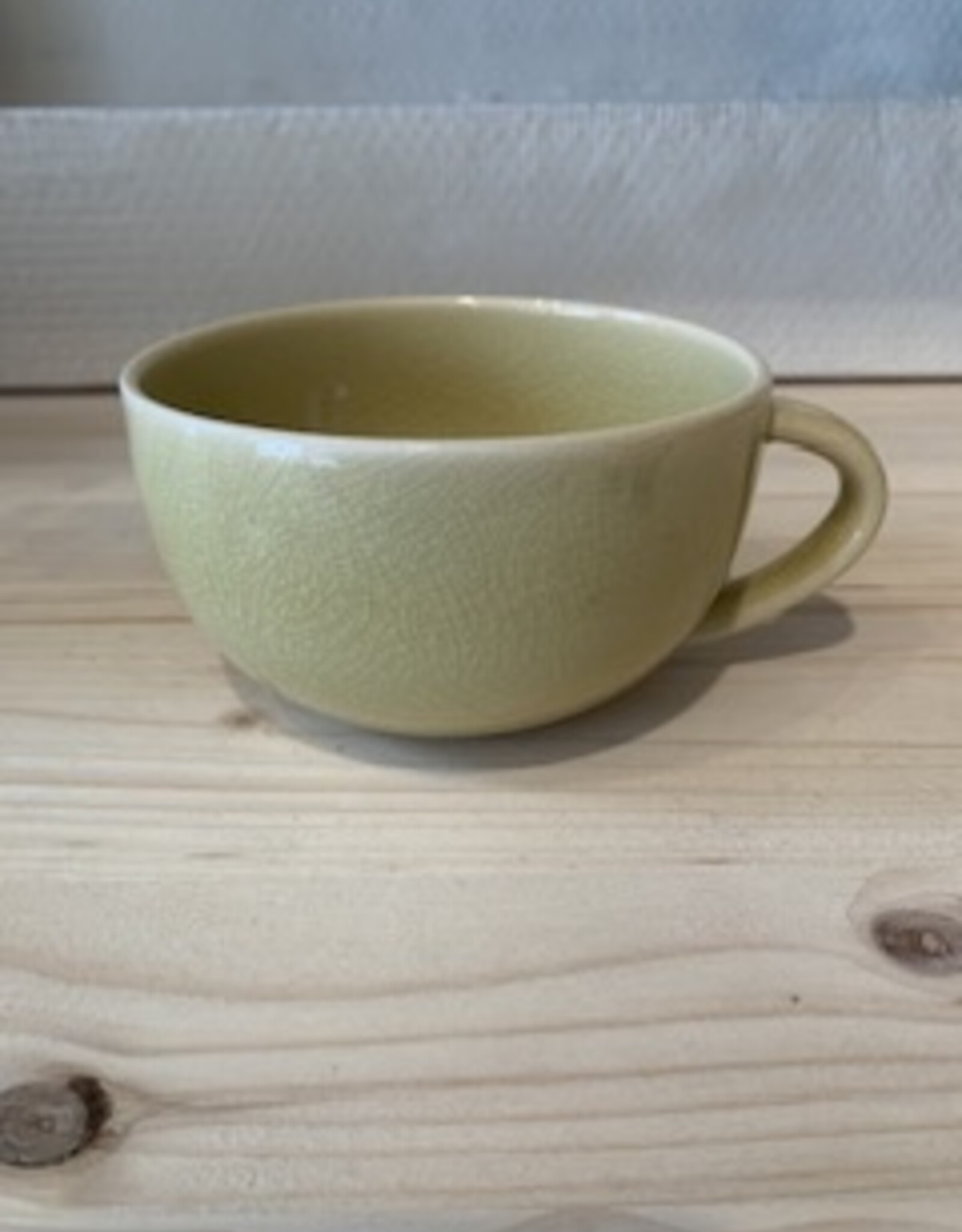 Jars Céramistes Cappuccino cup - Maguelone - genet / yellow