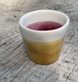 Duro Bekertje Color -  okergeel & aubergine