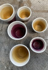 Duro Bekertje Color -  okergeel & aubergine