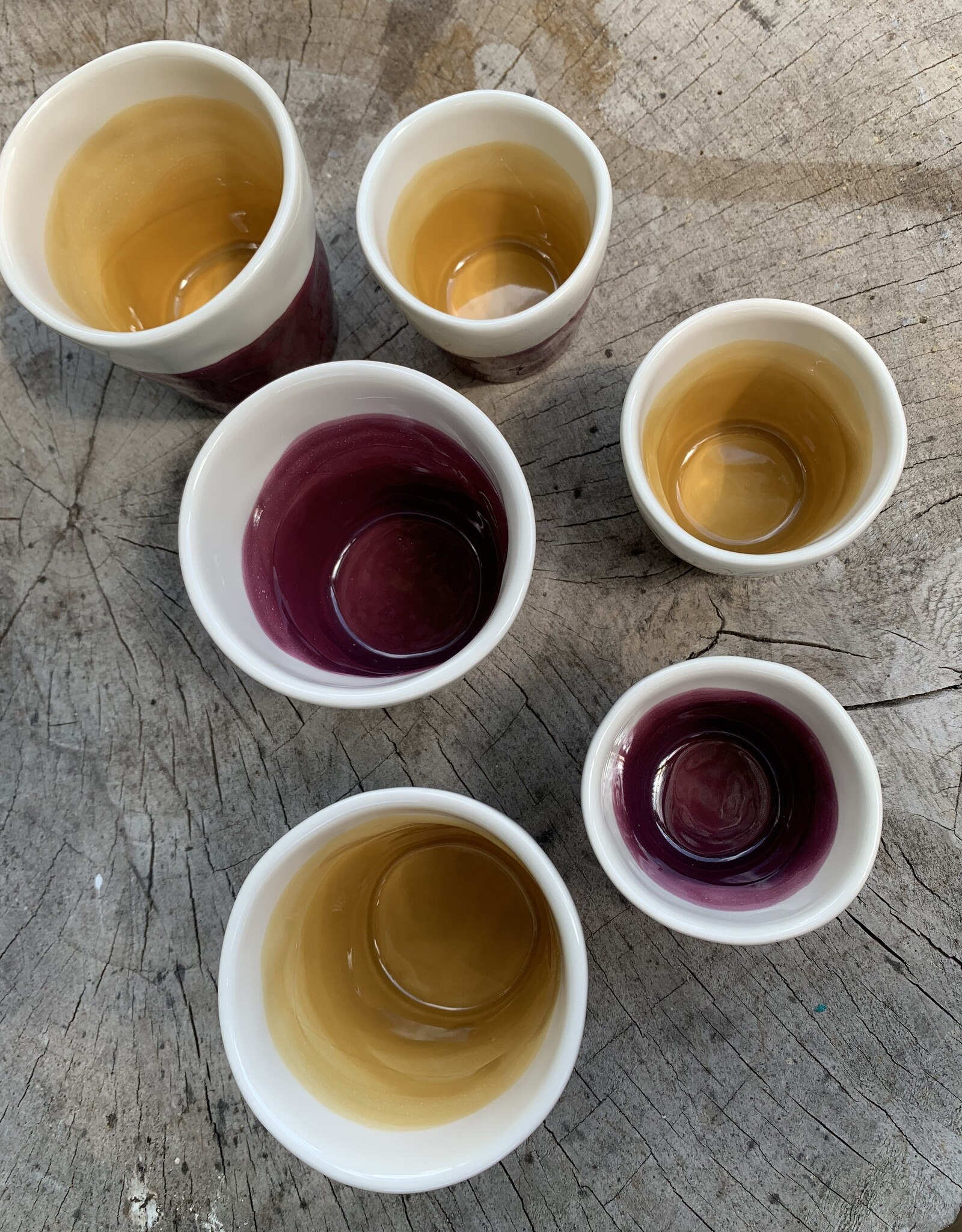 Duro Small cup Color - ochre & aubergine