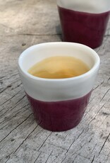 Duro Bekertje Color - aubergine & okergeel