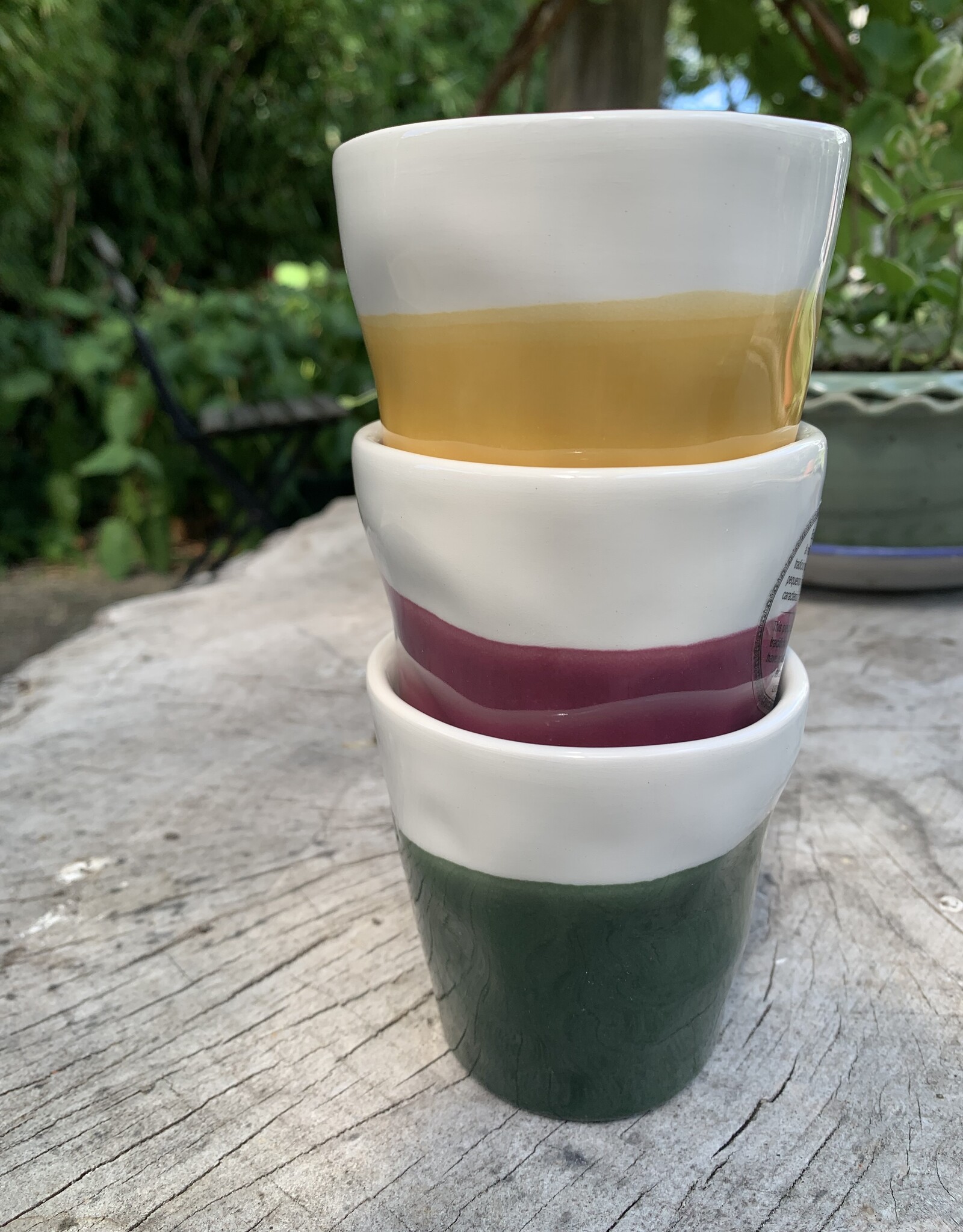 Duro Beker Color -  aubergine & okergeel