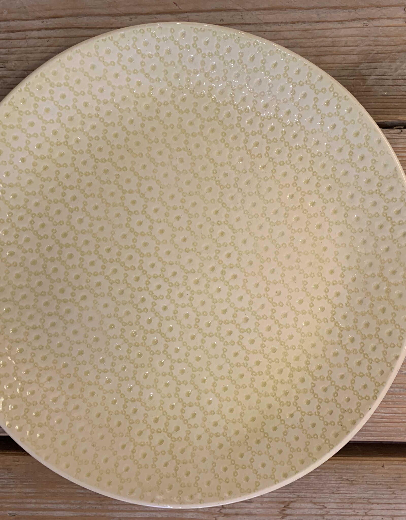 Wonki Ware Dinerbord pattern2 - lichtgroen l Wonki Ware