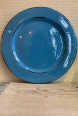 Argile et couleurs Dinner plate Argile - b;lue