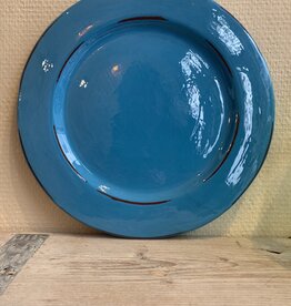 Argile et couleurs Dinner plate Argile - b;lue