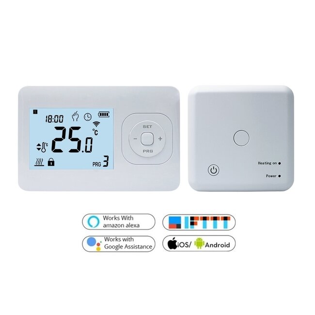 WLAN-fähiger programmierbarer Thermostat mit Empfänger