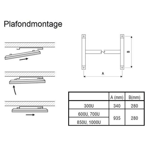 Ecosun Infrarotheizung glatt ohne Rahmen (IP54) 750Watt 59x119 cm