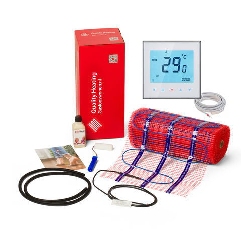 Quality Heating 150-Watt-Mattenset mit programmierbarem Wifi-Thermostat prf-79
