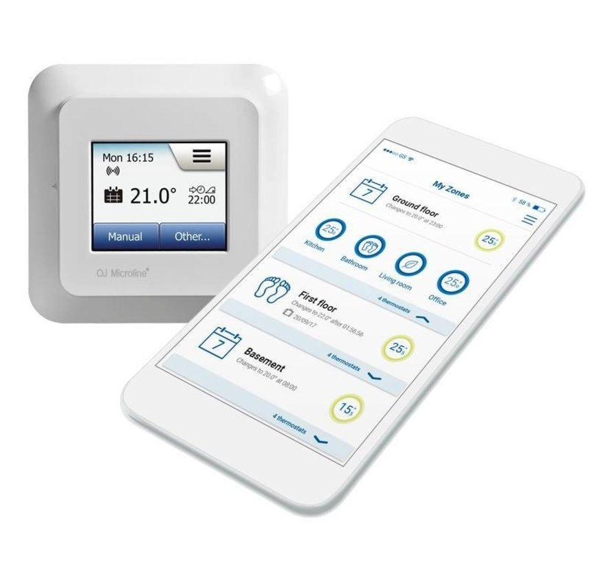 Elektrisches 200-Watt-Fußbodenheizmatten-Set mit WCD5 Wifi oj microline Thermostat