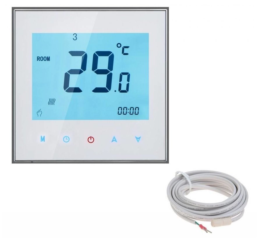 100 Watt elektrische Fußbodenheizmatte inklusive Soft Touch 7-Tage programmierbarem Thermostat