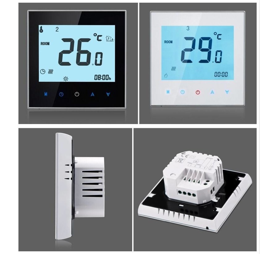 100 Watt elektrische Fußbodenheizmatte inklusive Soft Touch 7-Tage programmierbarem Thermostat