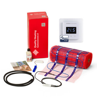 Quality Heating 150-Watt-Mattenset mit Z-Wave-Thermostat für die domotica