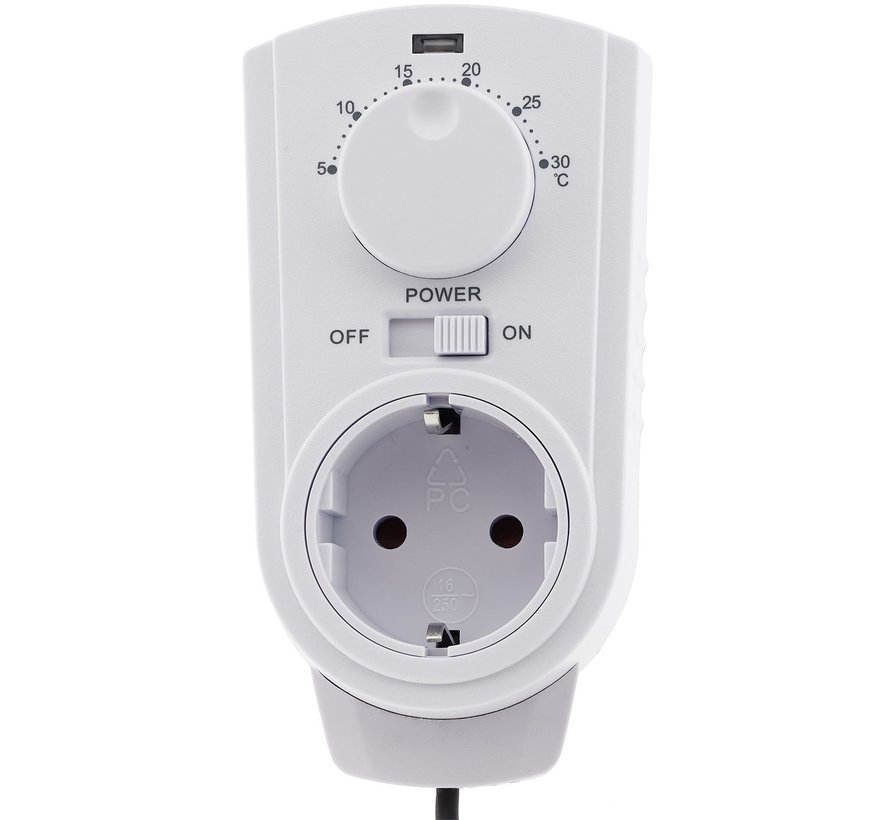 Steckdose einfacher Thermostat mit Fühler -  - Größter  Anbieter von für Infrarotheizung