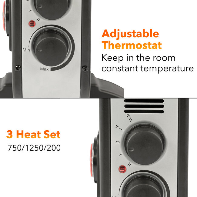 Turbo 2000Watt convector elektrische kachel