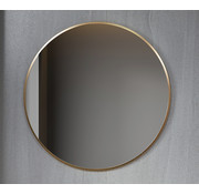 Bella Mirror Spiegel rund 80 cm mit goldenem Rahmen