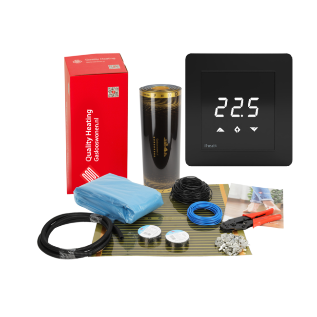 100 cm - 80Watt m² Folienset z-wave Heimautomation weiß oder schwarz