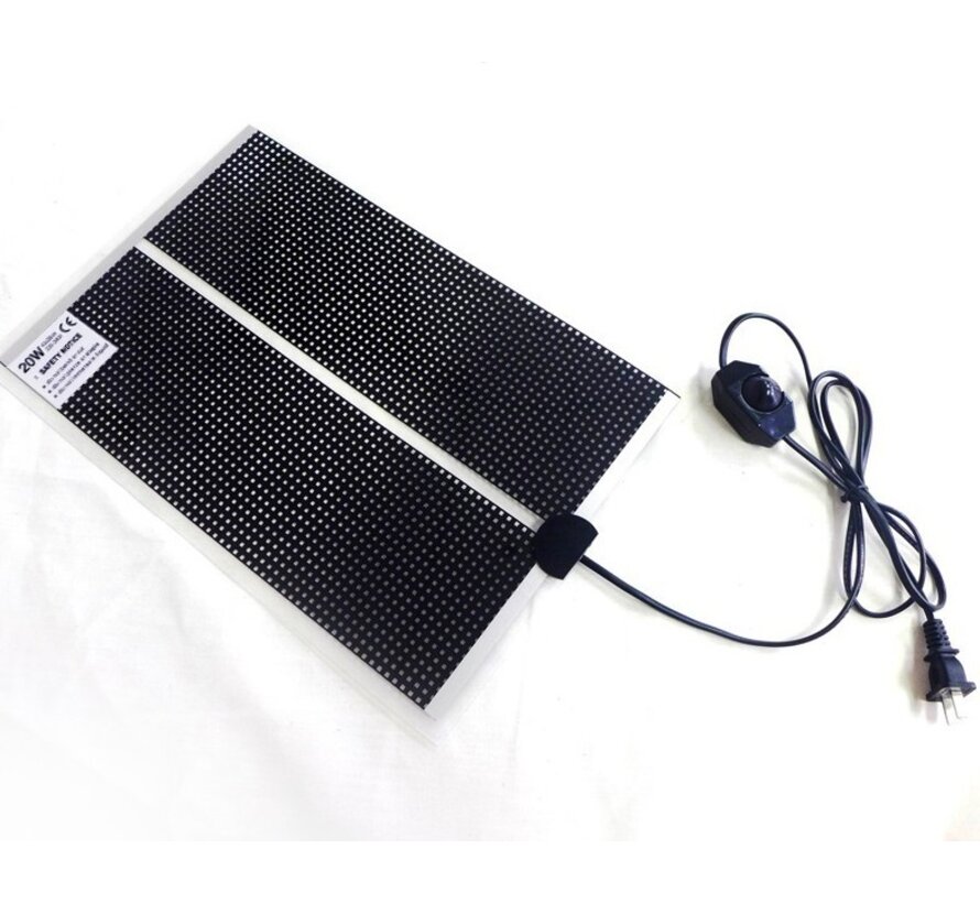 Wärmematte QH 14x15cm mit Dimmer und On/Off-Schalter