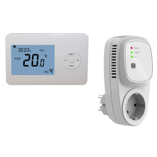 QH-Basic weißer Thermostat mit Einsteckempfänger