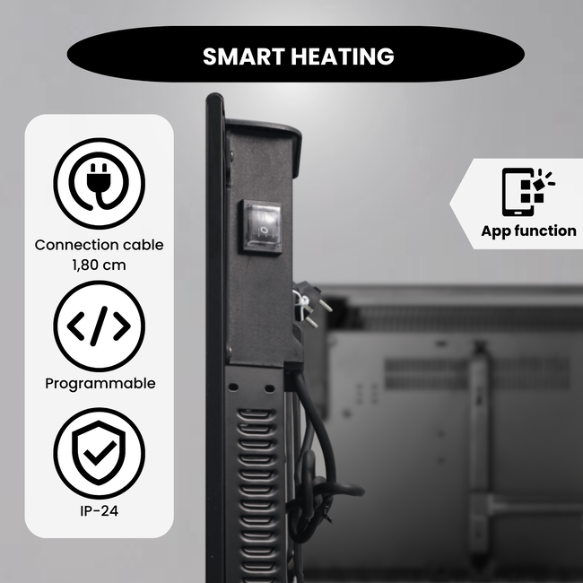 Qualitätsheizung - Eco Slim Wifi schwarz