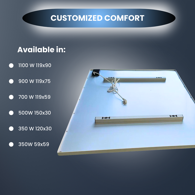 QH-FR Serie Infrarotpanel 59 x 119 cm - 700Watt