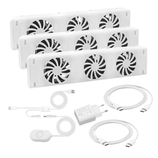 Quality Heating QH Booster radiator ventilator triple set