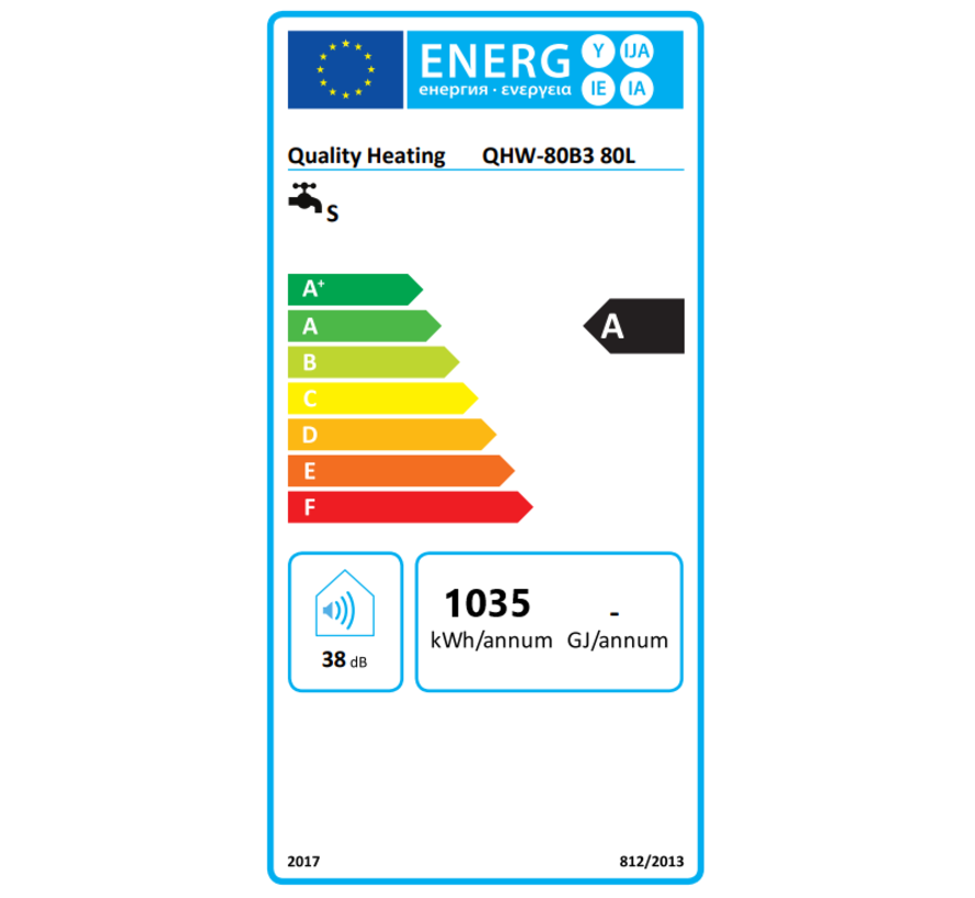 80 Liter Performance QH Wifi dualer Elektroboiler mit digitaler Steuerung