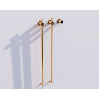 Quality Heating Elektrischer Handtuchheizkörper gold mit Thermostat L-SR0200-T