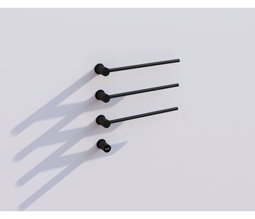 Quality Heating Elektrischer Handtuchheizkörper schwarz mit Thermostat L-SR0003-B