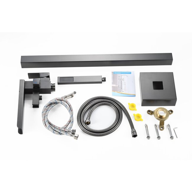 Freistehende Wannenbatterie - mit Handbrause - Chrom