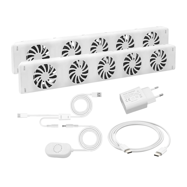 QH Turbo Booster Heizkörperventilator Duo-Set