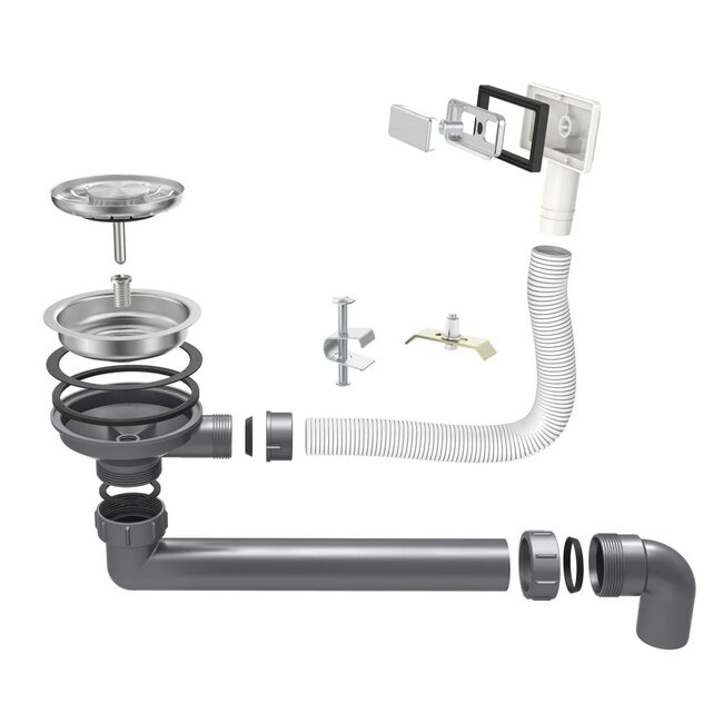 Nurion Edelstahl-Spüle 16,5 x 38,5 – Küchenspüle - Küchenspülen – Küchenwaschbecken - ohne Hahnloch (Edelstahl)