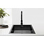Nurion Spüle Black Metal 44,5 x 34,5 – Spüle Küche - Küchenspülen – Waschbecken Küche - ohne Hahnloch Edelstahl