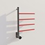 Elektrischer Handtuchheizkörper in Metalloptik mit Thermostat