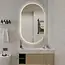 Spiegel mit LED oval 50 x 100 cm